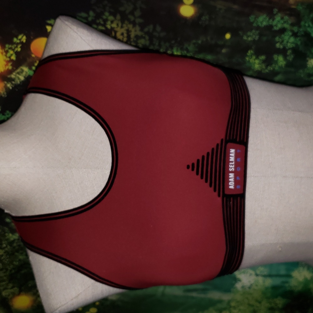 Adam Selman maroon sports bra
